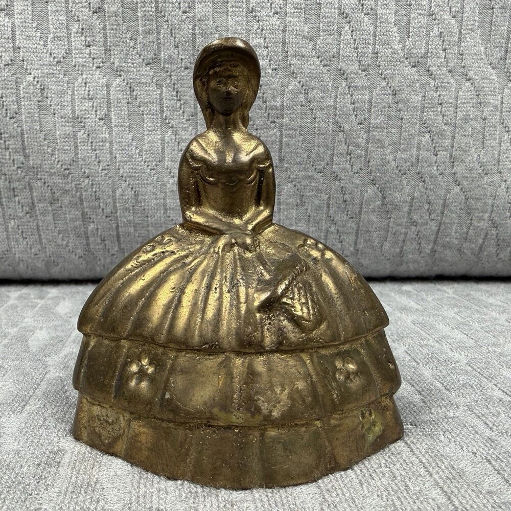 Vintage Southern Belle Bell, Lady, Victorian, Dress, Bonnet, Basket, Heavy